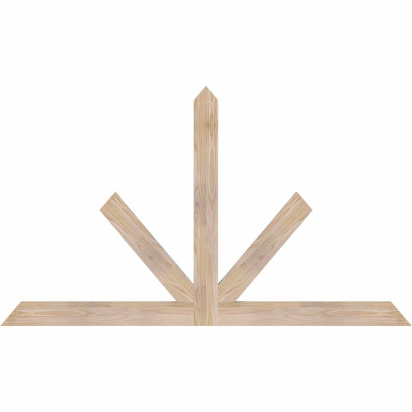 Ekena Millwork Saratoga Smooth Timber Gable Bracket, Douglas Fir, 60"W x 35"H x 1 1/2"D x 3 1/2"F, 14/12 Pitch GBW060X35X0204SAR00SDF - main